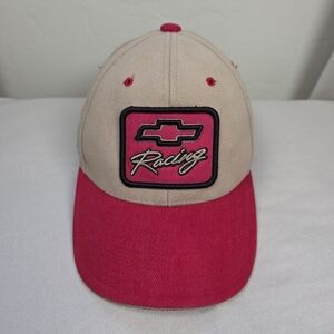 Chevrolet Racing Red Tan Strapback Hat